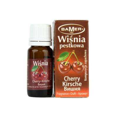 OLEJEK ETERYCZNY zapachowy WIŚNIA PESTKOWA wyjątkowy CHERRY 7ml BAMER