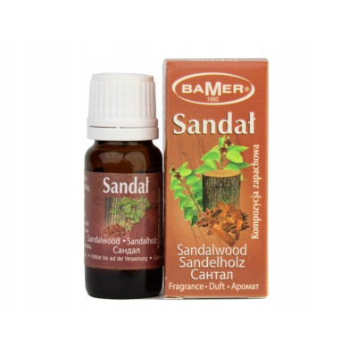 OLEJEK ETERYCZNY zapachowy SANDAŁ SANDAŁOWY SANDALWOOD drzewny 7ml BAMER