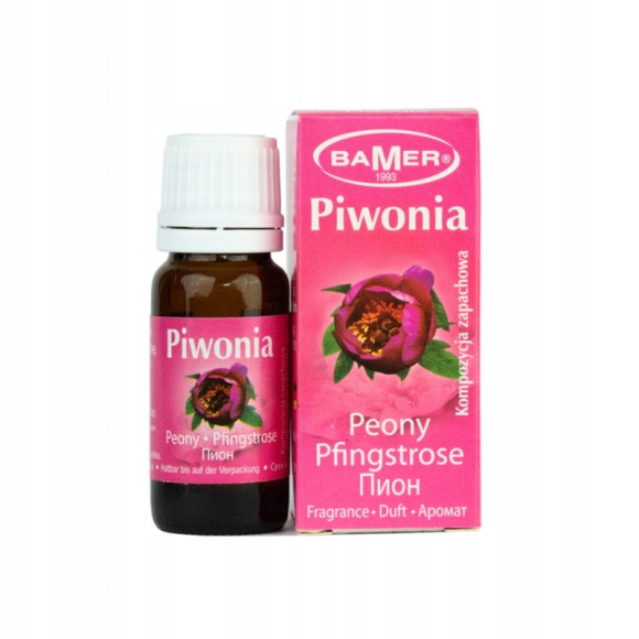 OLEJEK ETERYCZNY zapachowy PIWONIA KWIAT PIWONII kwiatowy peony 7ml BAMER