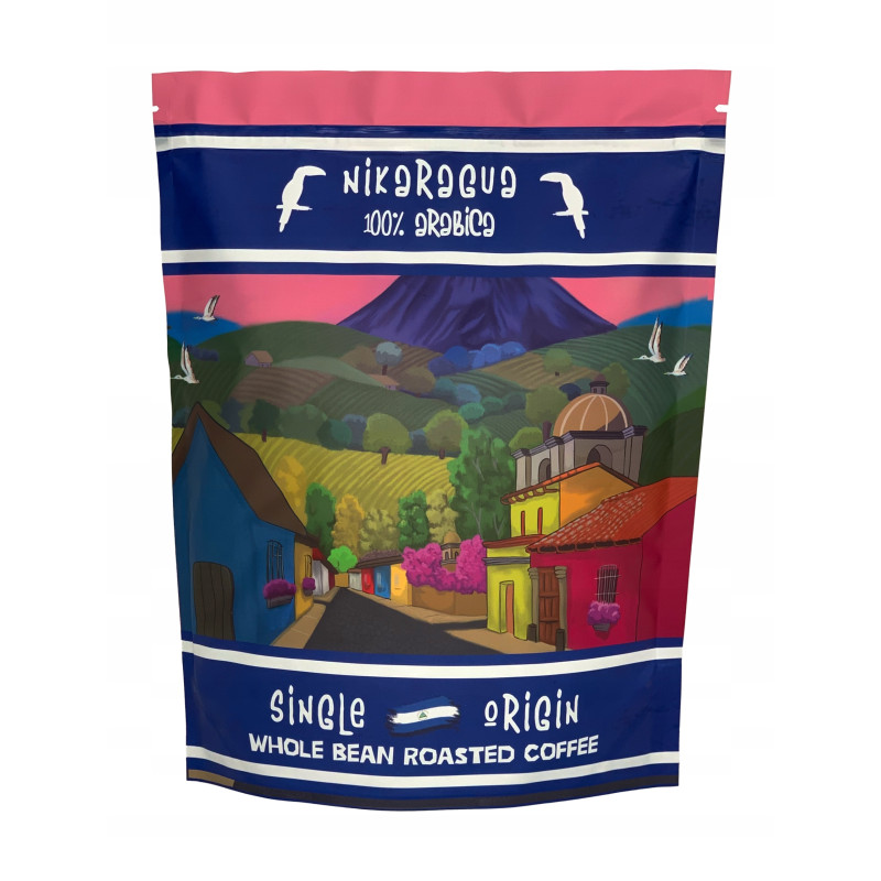 KAWA ZIARNISTA w ziarnie NIKARAGUA 1000g 1KG 100% ARABICA SINGLE ORIGIN
