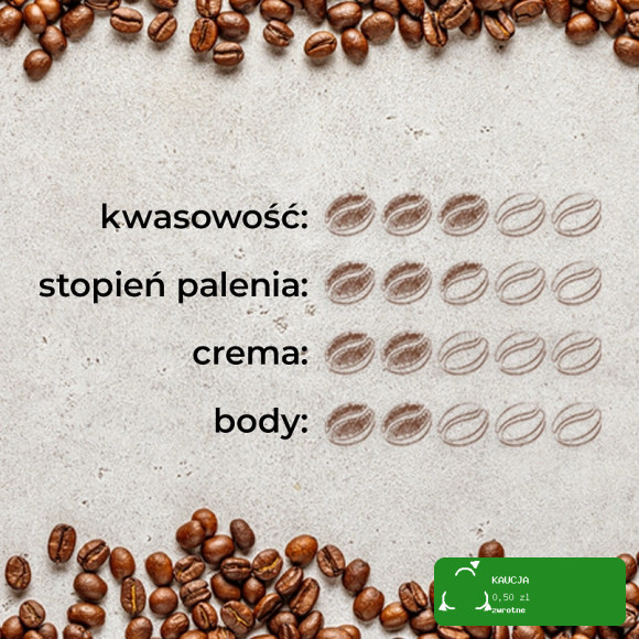 KAWA ZIARNISTA w ziarnie ETIOPIA ETHIOPIA JIMMA 1000g 1KG 100% ARABICA