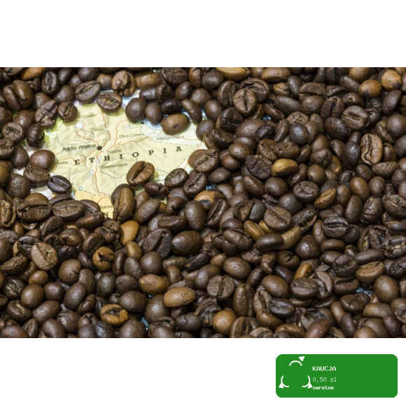KAWA ZIARNISTA w ziarnie ETIOPIA ETHIOPIA JIMMA 1000g 1KG 100% ARABICA