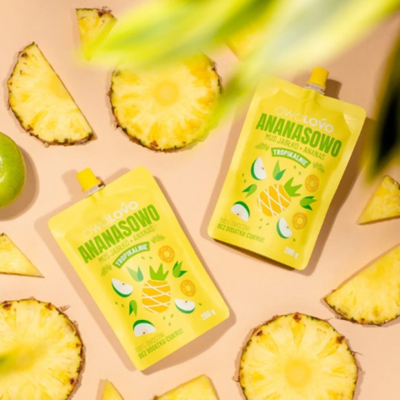 OWOLOVO ANANASOWO mus owocowy JABŁKO ANANAS bez dodatku