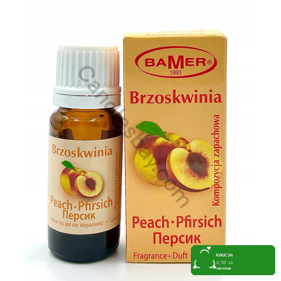 OLEJEK ETERYCZNY zapachowy BRZOSKWINIA BRZOSKWINIOWY owocowy 7ml BAMER