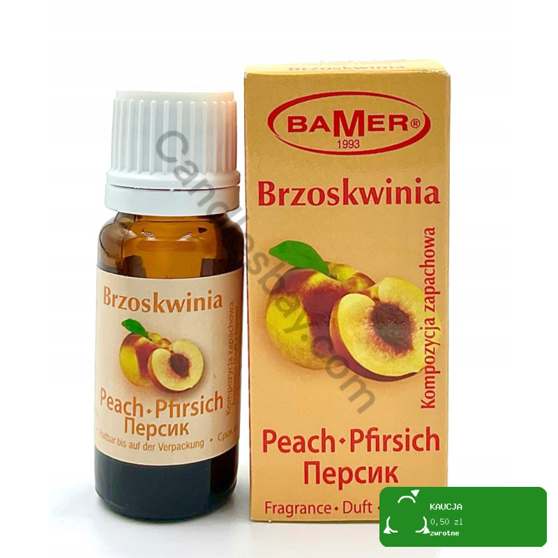 OLEJEK ETERYCZNY zapachowy BRZOSKWINIA BRZOSKWINIOWY owocowy 7ml BAMER
