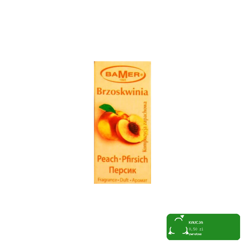 OLEJEK ETERYCZNY zapachowy BRZOSKWINIA BRZOSKWINIOWY owocowy 7ml BAMER