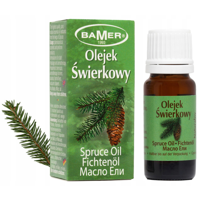 OLEJEK ETERCZYNY identyczny z naturalnym ŚWIERKOWY ŚWIERK 7ml BAMER