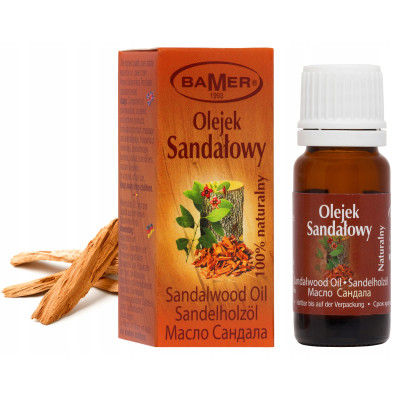 NATURALNY OLEJEK ETERYCZNY SANDAŁOWY DRZEWO SANDAŁOWE 7ml BAMER z drzewa