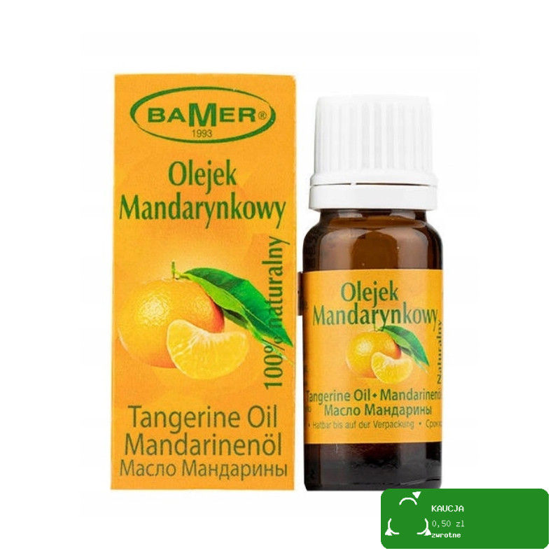 NATURALNY OLEJEK ETERYCZNY MANDARYNKOWY MANDARYNKA 7mlBAMER antydepresyjny