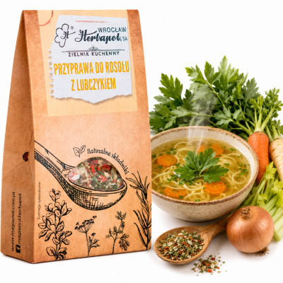 HERBAPOL PRZYPRAWA DO ROSOŁU Z LUBCZYKIEM mix warzyw suszonych do zup 60g