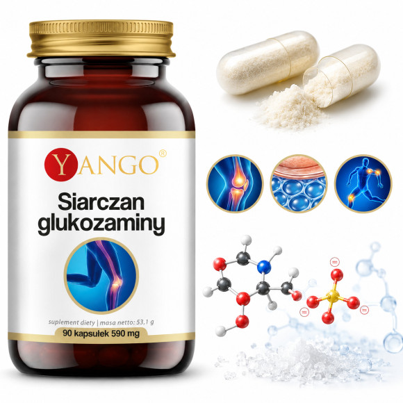 Yango SIARCZAN GLUKOZAMINY 590mg 90 kaps wsparcie STAWY SPRAWNOŚĆ RUCHOWA