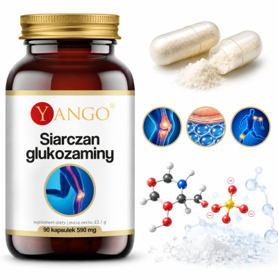 Yango SIARCZAN GLUKOZAMINY 590mg 90 kaps wsparcie STAWY SPRAWNOŚĆ RUCHOWA