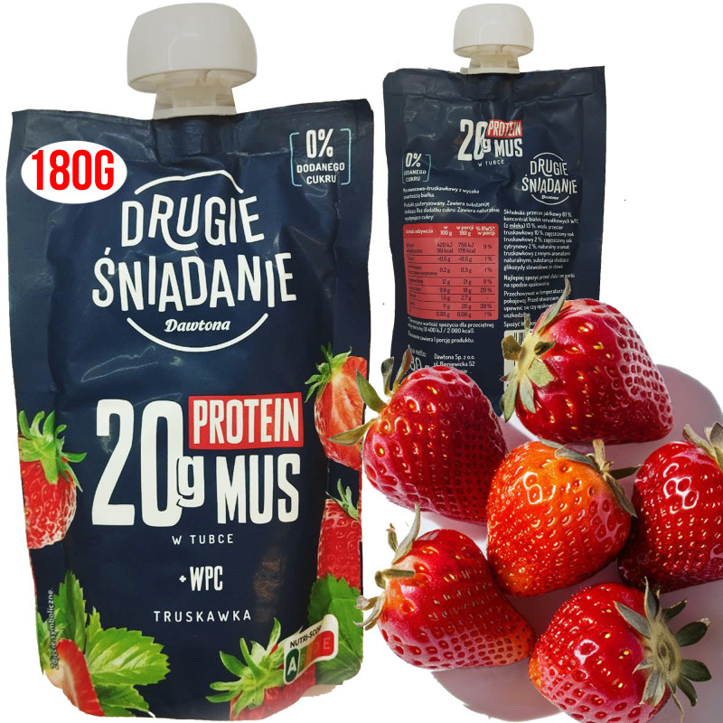Dawtona DRUGIE ŚNIADANIE MUS PROTEINOWY TRUSKAWKA 180g