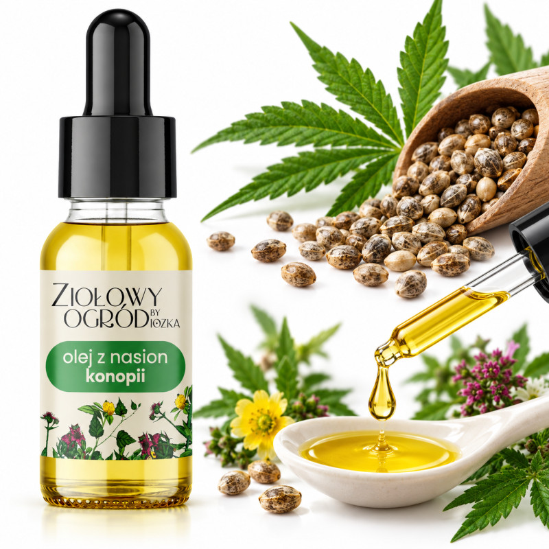 Dary Natury OLEJ Z NASION KONOPI 15ml kosmetyczny ZIOŁOWY OGRÓD by JÓZKA