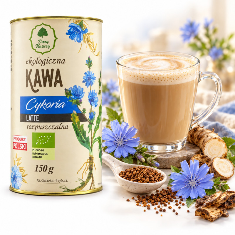 KAWA CYKORIA LATTE rozpuszczalna eko 150g pomoc: ODCHUDZANIE KONTROLA WAGI