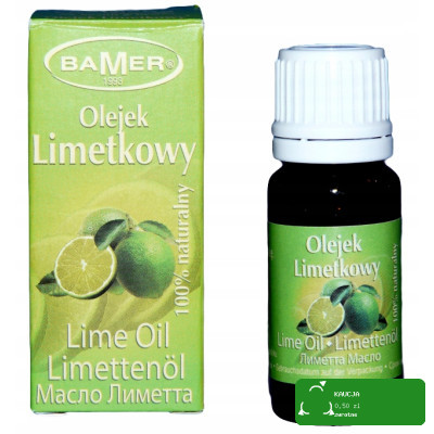 NATURALNY OLEJEK ETERYCZNY LIMETKOWY LIMETKA 7ml BAMER cytrusowy energia