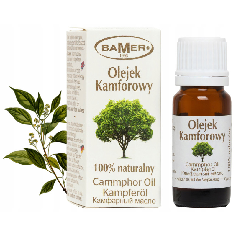 NATURALNY OLEJEK ETERYCZNY KAMFOROWY KAMFORA 7ml BAMER