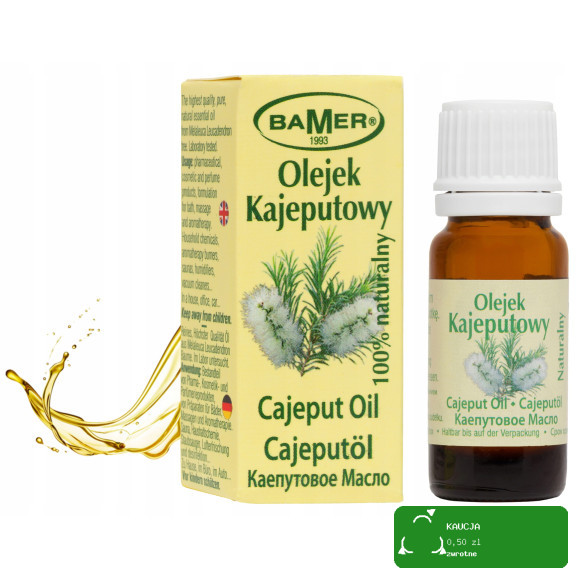 NATURALNY OLEJEK ETERYCZNY KAJEPUTOWY KAJEPUT 7ml BAMER dz. przeciwwirusowe