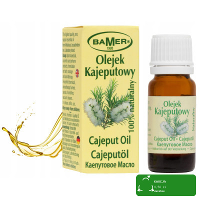 NATURALNY OLEJEK ETERYCZNY KAJEPUTOWY KAJEPUT 7ml BAMER dz. przeciwwirusowe