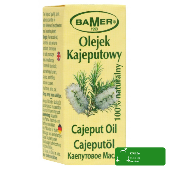 NATURALNY OLEJEK ETERYCZNY KAJEPUTOWY KAJEPUT 7ml BAMER dz. przeciwwirusowe