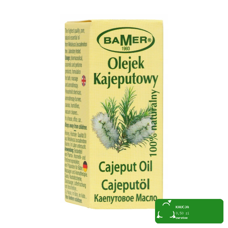 NATURALNY OLEJEK ETERYCZNY KAJEPUTOWY KAJEPUT 7ml BAMER dz. przeciwwirusowe
