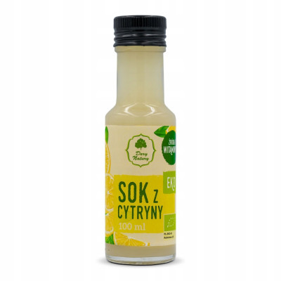 Dary Natury  eko SOK Z CYTRYNY ekologiczny 100ml  szklana butelka KRÓTKA DATA