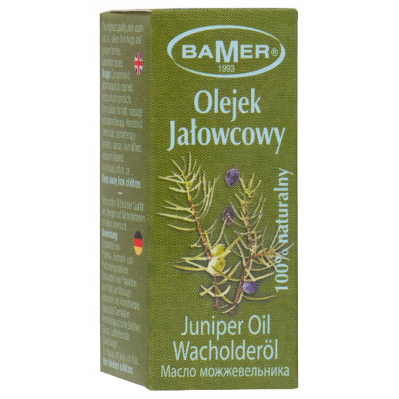 NATURALNY OLEJEK ETERYCZNY JAŁOWCOWY JAŁOWIEC 7ml BAMER