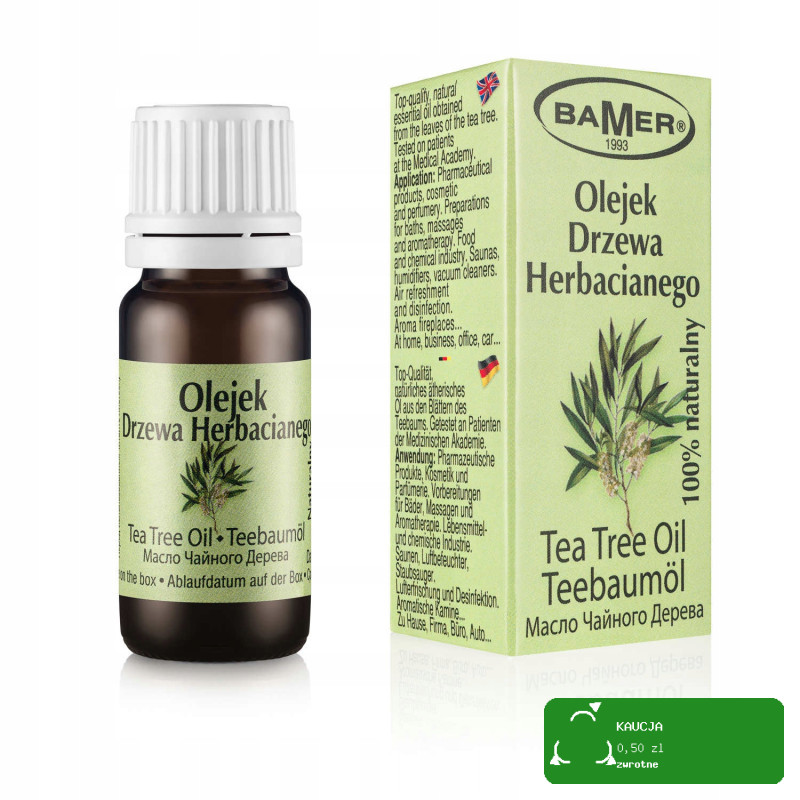 NATURALNY OLEJEK ETERYCZNY DRZEWO HERBACIANE Z DRZEWA HERBACIANEGO 7mlBAMER