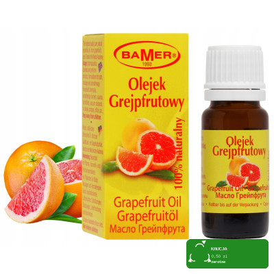 NATURALNY OLEJEK ETERYCZNY GREJPFRUTOWY GRAPEFRUIT cytrusowy 7ml BAMER