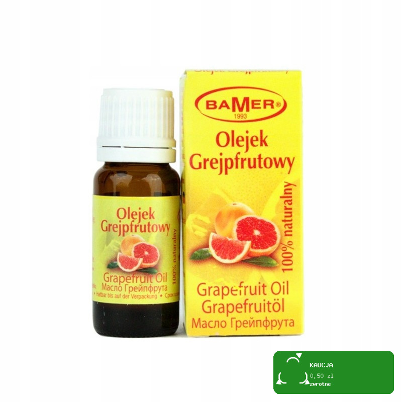NATURALNY OLEJEK ETERYCZNY GREJPFRUTOWY GRAPEFRUIT cytrusowy 7ml BAMER