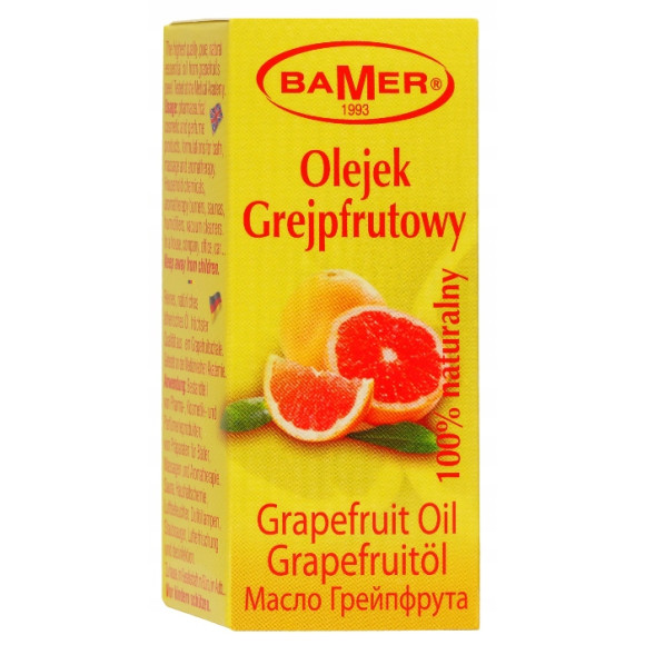 NATURALNY OLEJEK ETERYCZNY GREJPFRUTOWY GRAPEFRUIT cytrusowy 7ml BAMER