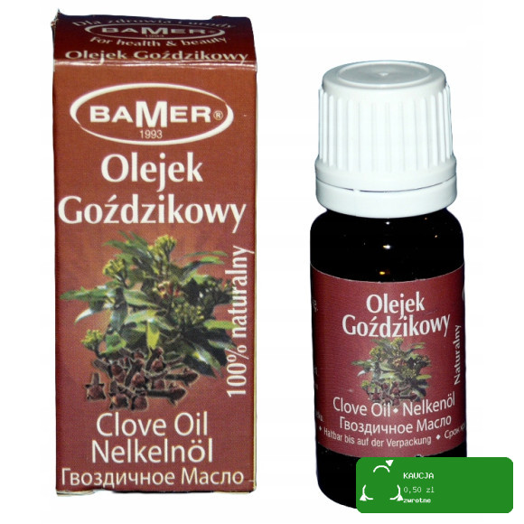 NATURALNY OLEJEK ETERYCZNY GOŹDZIKOWY GOŹDZIK GOŹDZIKI 7ml BAMER