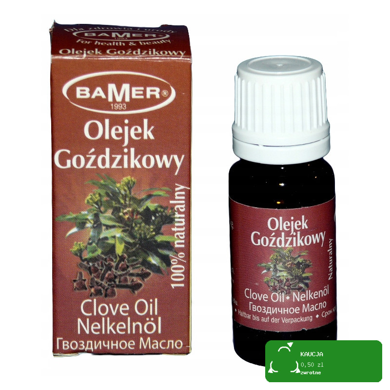 NATURALNY OLEJEK ETERYCZNY GOŹDZIKOWY GOŹDZIK GOŹDZIKI 7ml BAMER