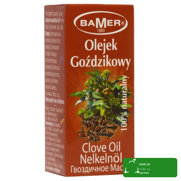 NATURALNY OLEJEK ETERYCZNY GOŹDZIKOWY GOŹDZIK GOŹDZIKI 7ml BAMER