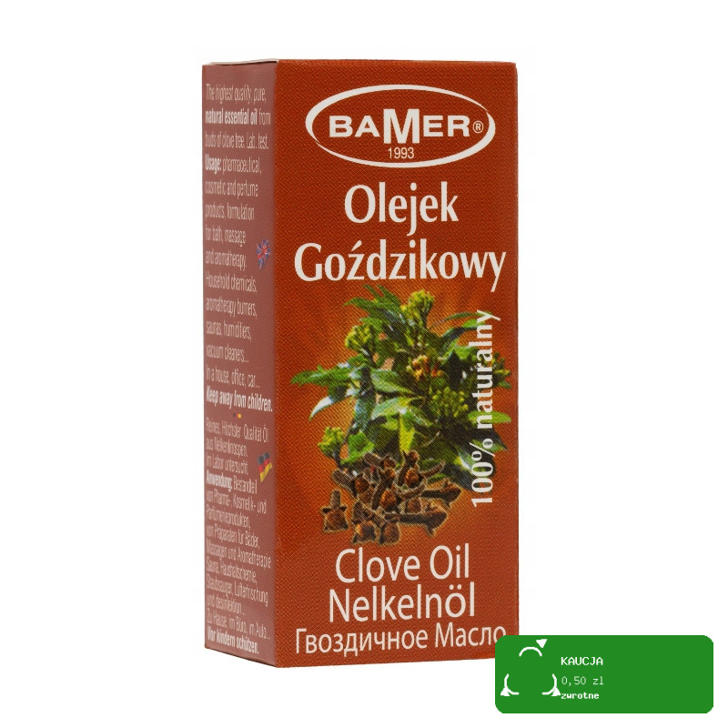NATURALNY OLEJEK ETERYCZNY GOŹDZIKOWY GOŹDZIK GOŹDZIKI 7ml BAMER