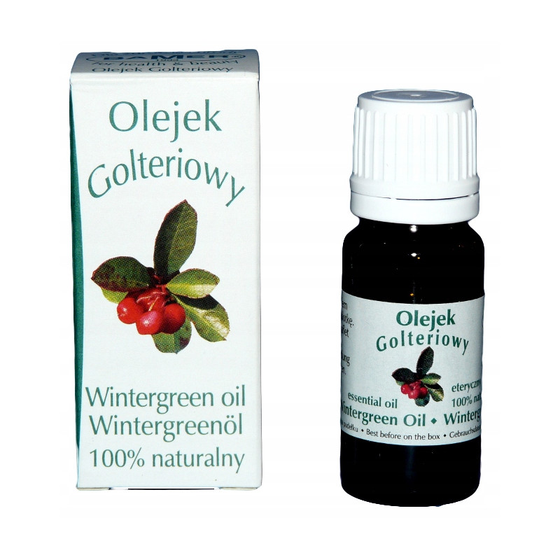 NATURALNY OLEJEK ETERYCZNY GOLTERIOWY GOLTERIA WINTERGREEN 7ml BAMER na BÓL