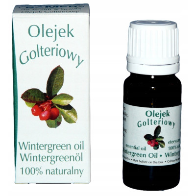 NATURALNY OLEJEK ETERYCZNY GOLTERIOWY GOLTERIA WINTERGREEN 7ml BAMER na BÓL