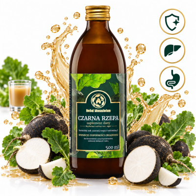 HERBAL SOK z CZARNEJ RZEPY Z WITAMINĄ C WitC rzepa 500ml wsparcie ODPORNOŚĆ