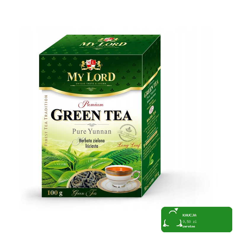 MALWA MY LORD HERBATA ZIELONA PURE YUNNAN liściasta green tea liściasta100g