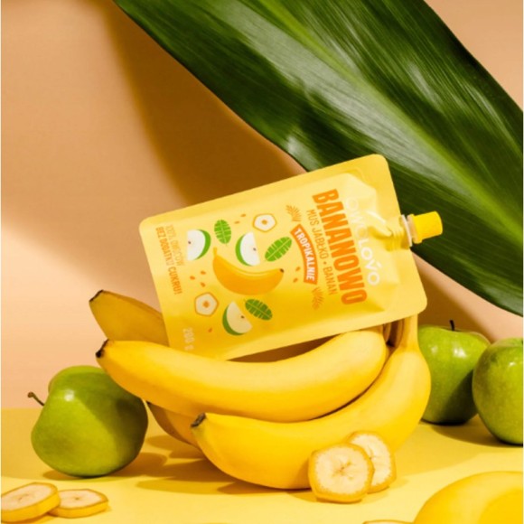 OWOLOVO TROPIKALNIE mus owocowy bez cukru BANANOWO JABŁKO