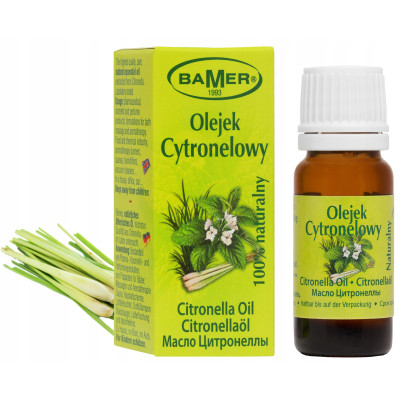 NATURALNY OLEJEK ETERYCZNY CYTRONELOWY CYTRONELA Cytronella 7ml BAMER