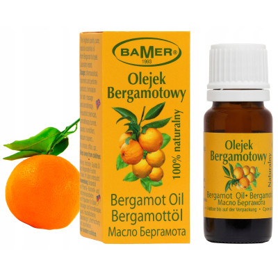 NATURALNY OLEJEK ETERYCZNY BERGAMOTOWY BERGAMOTA 7ml BAMER stresy napięcia