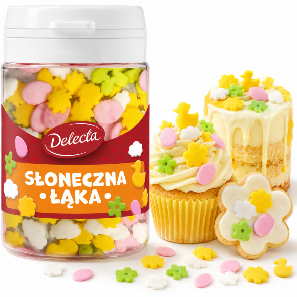 Delecta SŁONECZNA ŁĄKA posypka dekoracja do ciast muffinek 48G