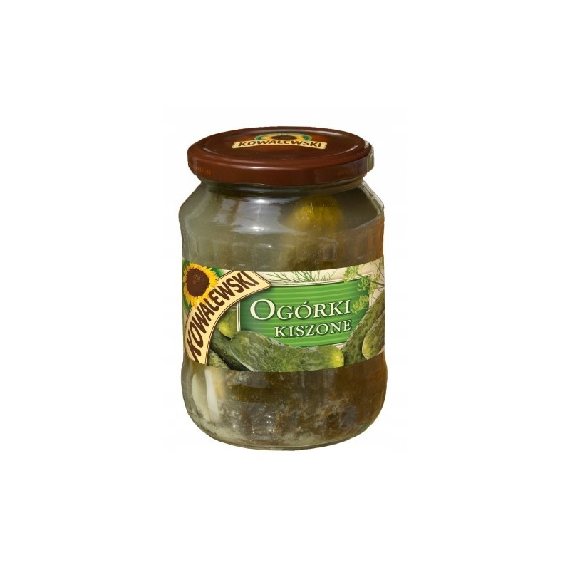 OGÓRKI KISZONE PASTERYZOWANE duży SŁOIK 720ml 620g KOWALEWSKI