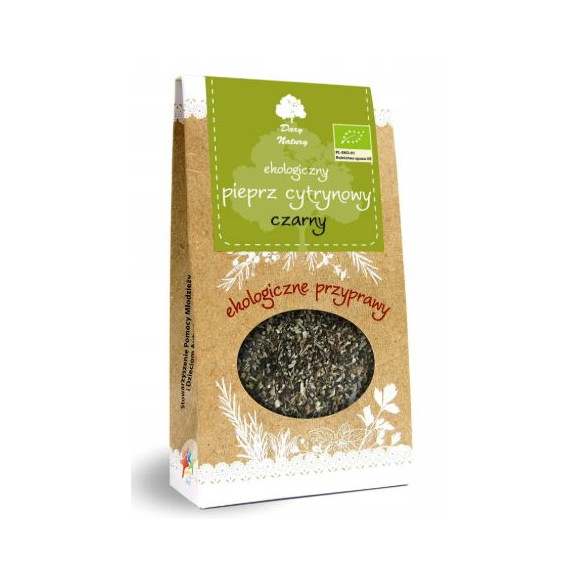 Dary Natury PIEPRZ CYTRYNOWY CZARNY ekologiczny EKO mielony 50g