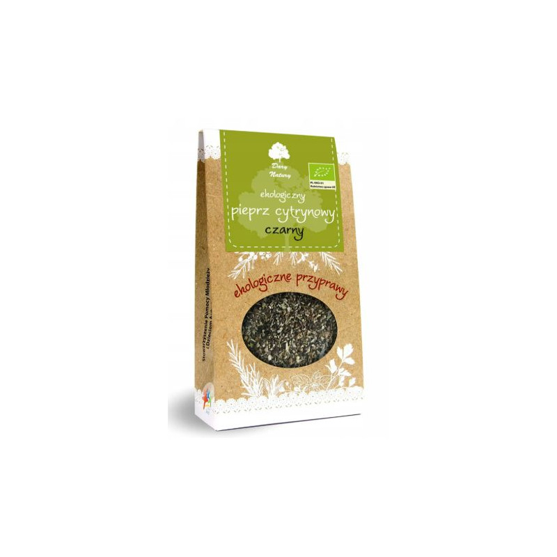 Dary Natury PIEPRZ CYTRYNOWY CZARNY ekologiczny EKO mielony 50g