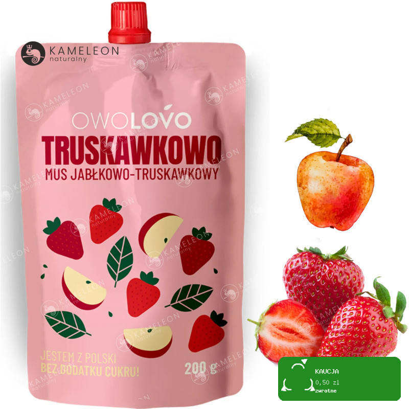 OWOLOVO MUS OWOCOWY DLA DZIECI mix 12 RÓŻNYCH SMAKÓW !! bez cukru 12 x 200G