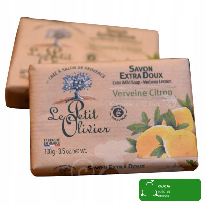 LE PETIT OLIVIER Mydło francuskie EXTRA DELIKATNE WERBENA CYTRYNOWA 100g