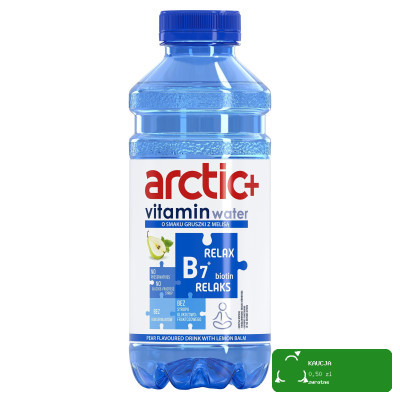 ARCTIC+ RELAKS NAPÓJ NIEGAZOWANY z wit B3 B6 B7 B9 B12 GRUSZKA MELISA 600ml