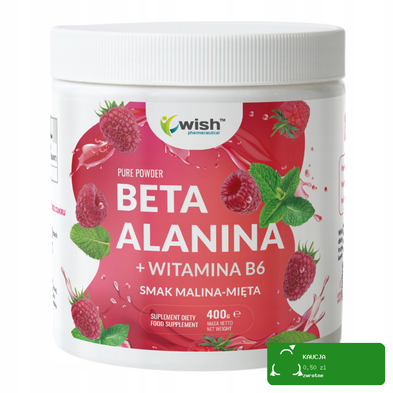 Wish BETA ALANINA + WITAMINA B6  MALINA MIĘTA PRZEDTRENINGOWA